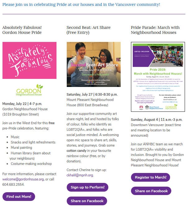 Celebrate diversity and LGBT2QIA+ inclusion at neighbourhood houses this summer!